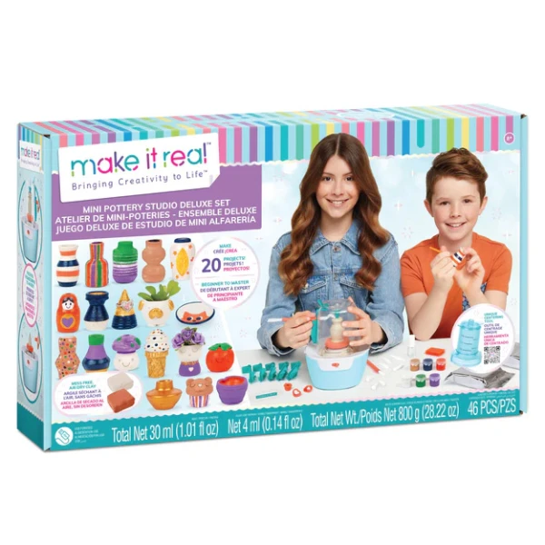 MAKE IT REAL - MINI POTTERY STUDIO DELUXE SET