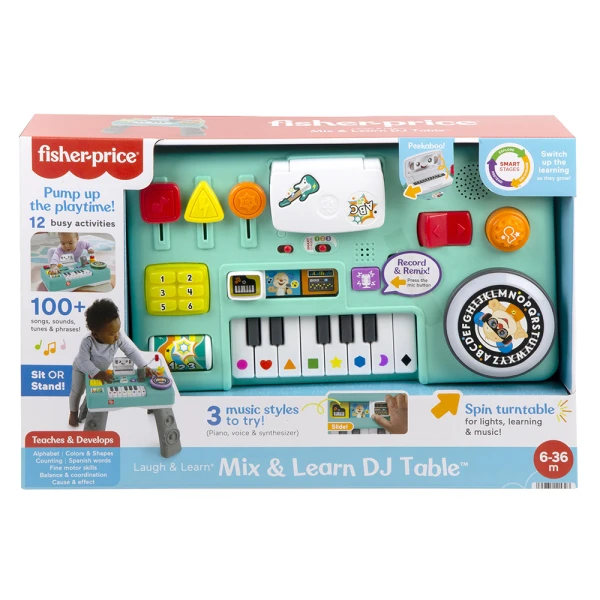 FISHER PRICE ΕΚΠΑΙΔΕΥΤΙΚΗ ΚΟΝΣΟΛΑ DJ ΜΕ ΦΩΤΑ ΚΑΙ ΗΧΟΥΣ