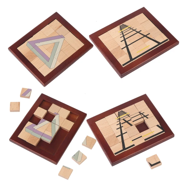 ΓΡΙΦΟΙ OPTICAL ILLUSION PUZZLE - 4 ΣΧΕΔΙΑ