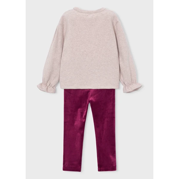 MAYORAL SET LEGGINGS RIBBONS  RASPBERRY