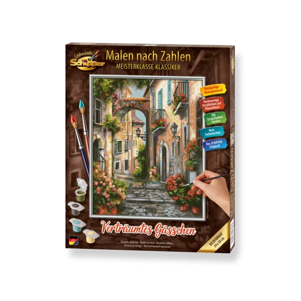 SCHIPPER MNZ PAINTING BY NUMBERS PAINTING BOARD - DREAMY ALLEYWAY