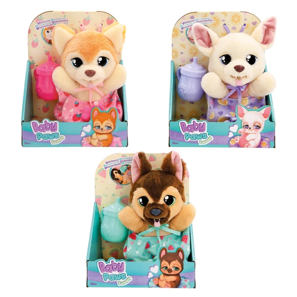 BABY PAWS PLUSH PUPPIES YUMMY - 3 DESIGNS