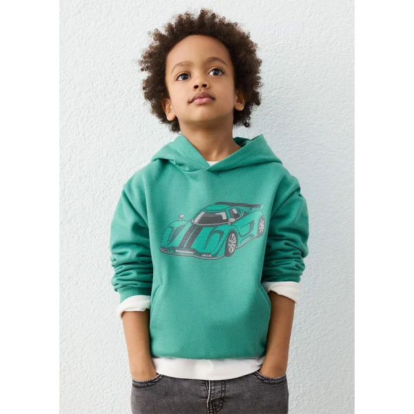 MAYORAL SWEATSHIRT WITH EMBOSSED PRINT LIME GREEN