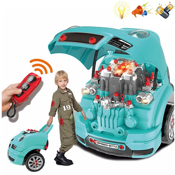 ENGINE WORKSHOP MOTOR MASTER WITH LIGHTS AND SOUND LIGHT BLUE
