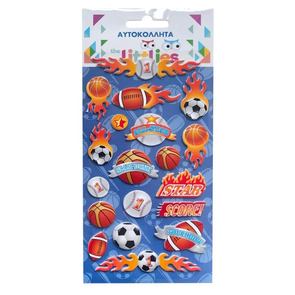 THE LITTLIES PUFFY STICKERS 10X22 cm SPORTS