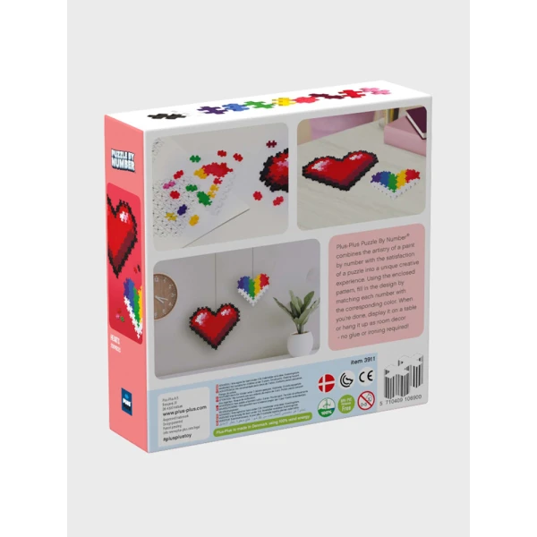 PLUS PLUS PUZZLE BY NUMBER ΚΑΡΔΙΕΣ 250 τεμ.