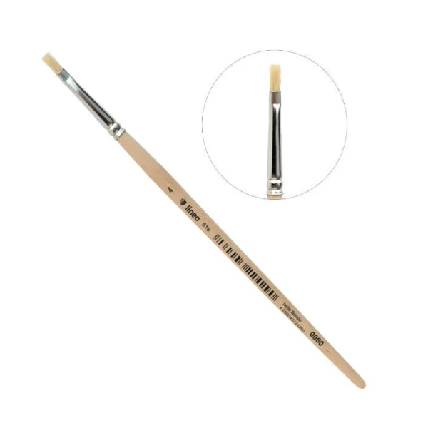 LINEO SCHOOL FLAT HOG BRISTLE BRUSH No 4