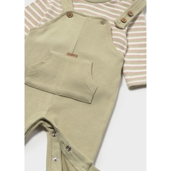 MAYORAL SET PINAFORE SOFT LIGHT GREEN