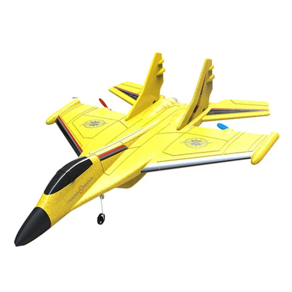 2.4GHZ REMOTE-CONTROLLED FOAM AIRPLANE YELLOW WITH USB, MULTI-DIRECTIONAL, SMART GYROSCOPE
