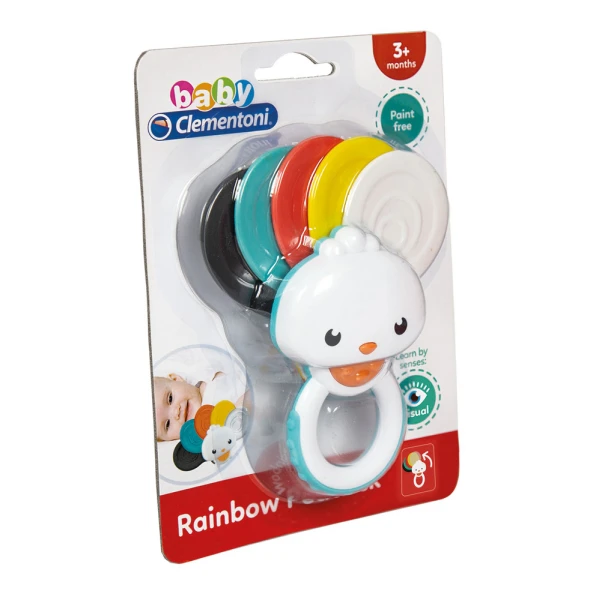 BABY CLEMENTONI BABY RATTLE RAINBOW PEACOCK FOR 3+ MONTHS