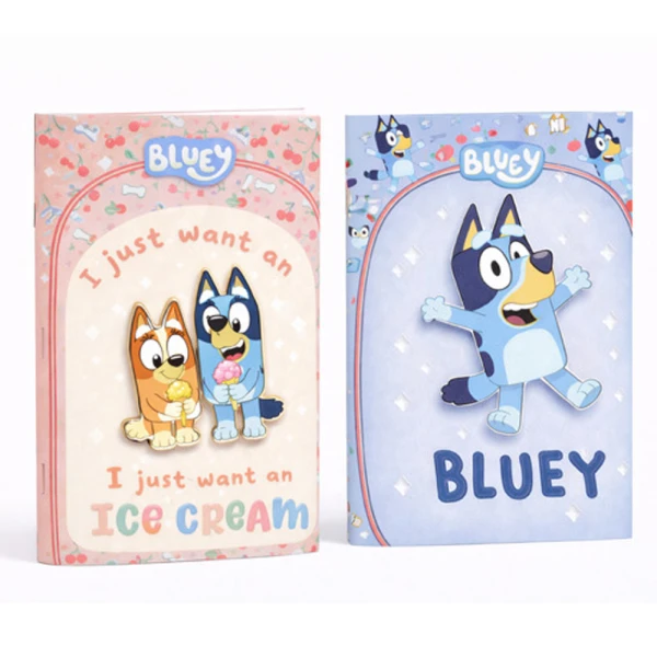 STAPLED NOTEBOOK 17X25 cm40 SHEETS BLUEY - 2 DESIGNS