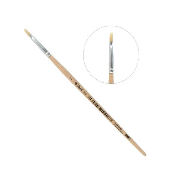 LINEO SCHOOL FLAT HOG BRISTLE BRUSH No 2