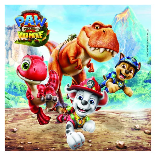 2PLY PAPER NAPKINS 33X33 cm 20 pcs PAW PATROL 3 DINO MOVIE