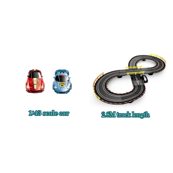 ELECTRIC RACEWAY WITH 2 CARS & CONTROLLERS WITH USB 2.8μ