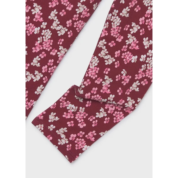 MAYORAL LEGGINGS FLEECE PRINTED RASPBERRY