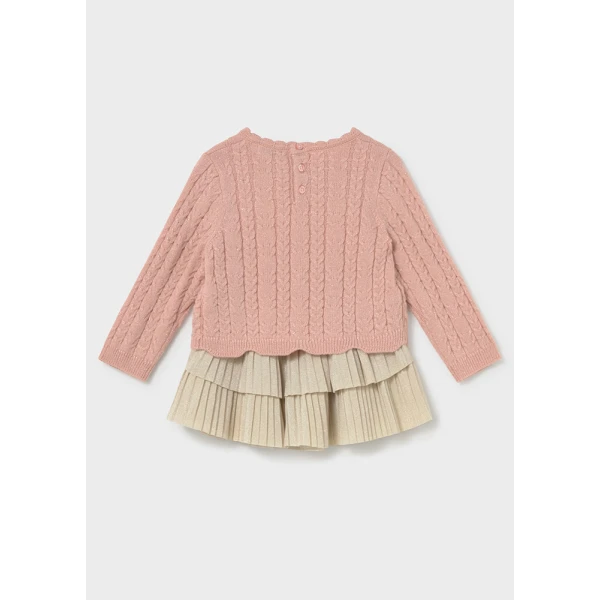 MAYORAL SET SKIRT WITH SWEATER SOFT PINK