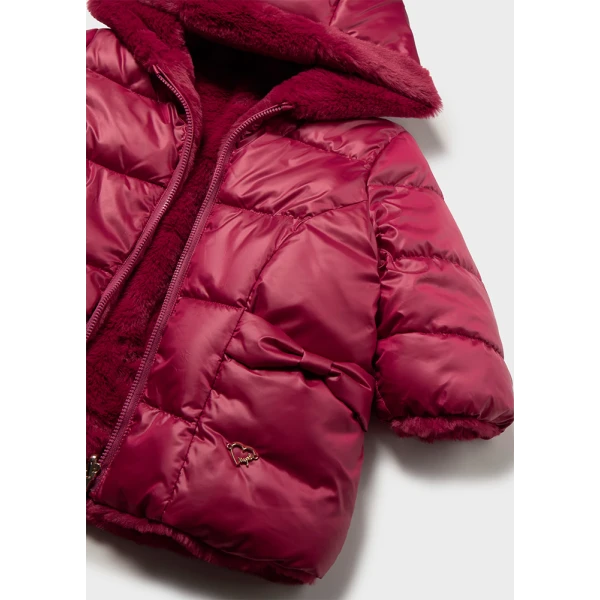 MAYORAL JACKET REVERSIBLE FUR RASPBERRY