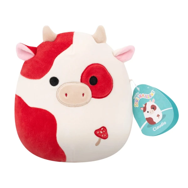 SQUISHMALLOWS ΛΟΥΤΡΙΝΟ 19 εκ. W10 - CLAUDIO THE COW WITH MUSHROOM EMBROIDERY