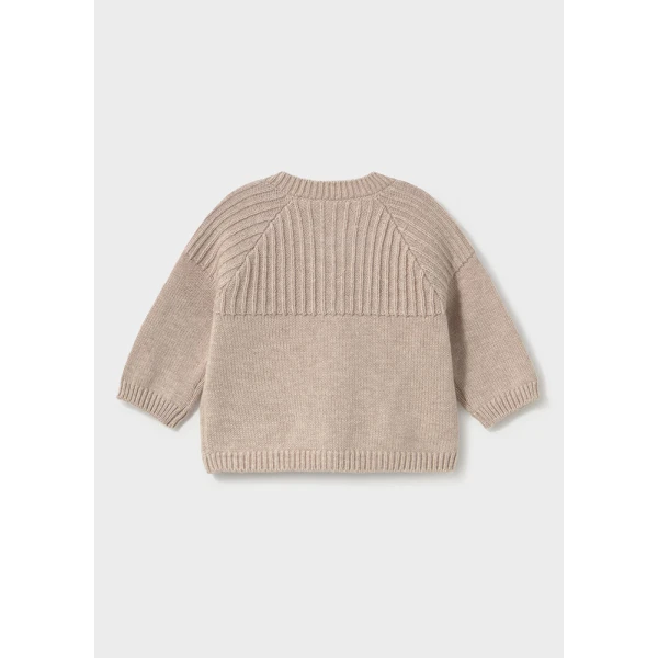 MAYORAL JACKET KNITTED CREW NECK MOCHA