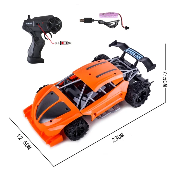 2.4GHZ REMOTE-CONTROLLED CAR – ORANGE