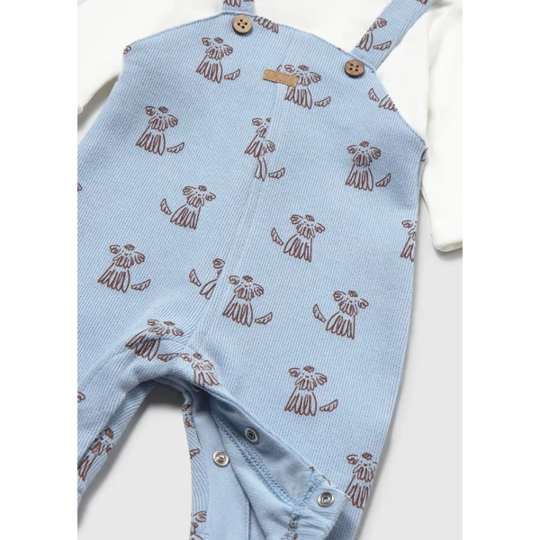 MAYORAL ROMPER PINAFORE CYAN