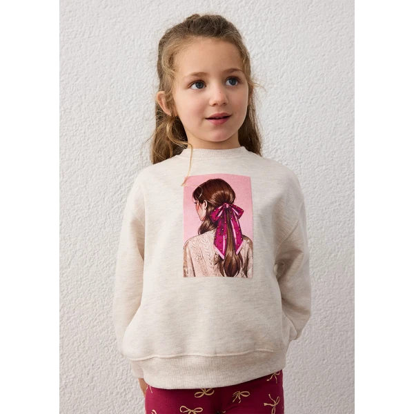MAYORAL FLEECE LEGGINGS SET PRINTED RASPBERRY