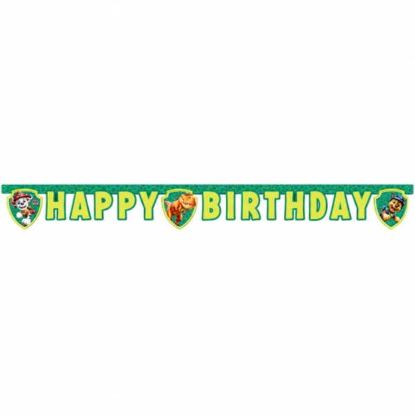 PAPER METTERS BANNER HAPPY BRTHDAY PAW PATROL 3 DINO MOVIE