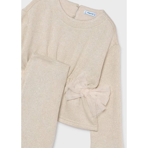 MAYORAL SET PANTS KNITTED SOFT BROWN 