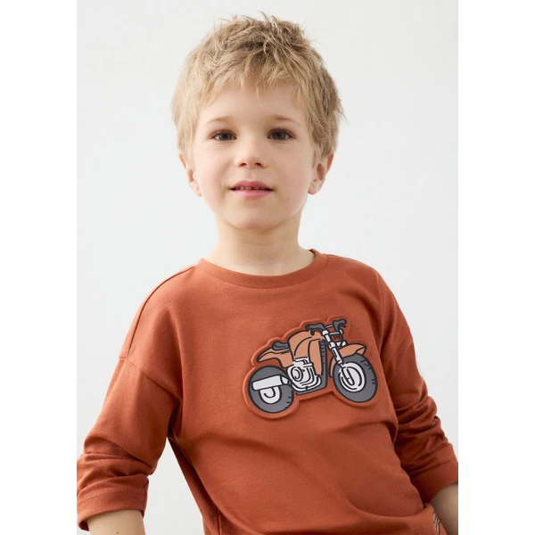 MAYORAL T-SHIRT LONG SLEEVES TERRACOTTA 