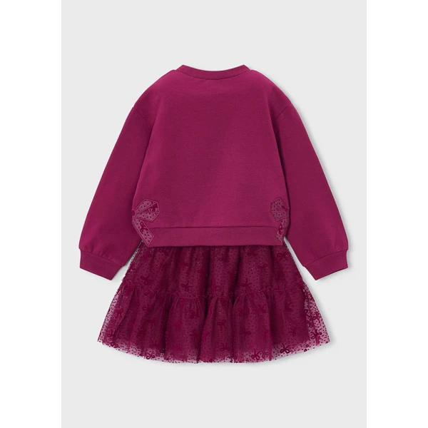 MAYORAL SET SKIRT TULLE RASPBERRY