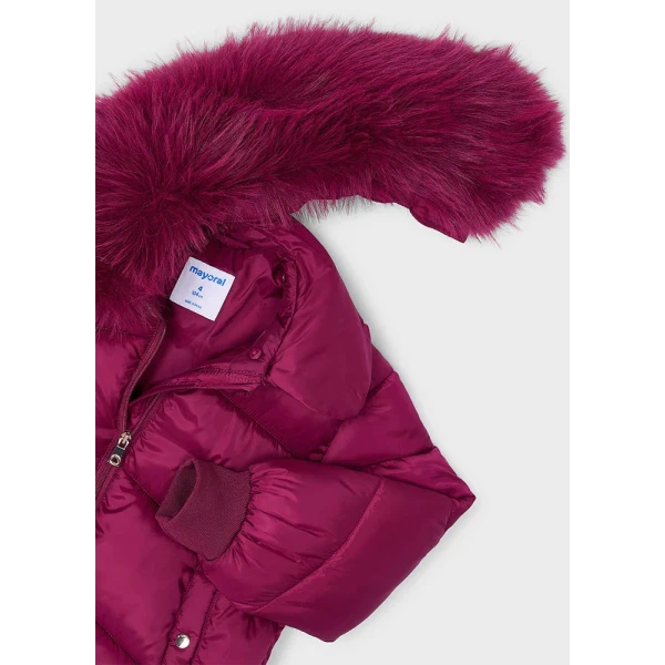 MAYORAL JACKET COLLAR FUR RASPBERRY