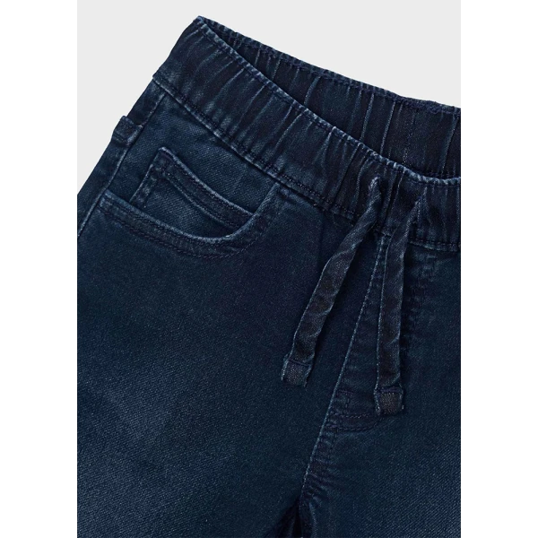 MAYORAL PANTS SOFT DENIM JOGGER  BLACK BLUE