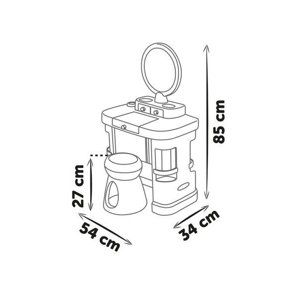 SMOBY MY BEAUTY DRESSING TABLE ΤΟΥΑΛΕΤΑ ΟΜΟΡΦΙΑΣ ΡΟΖ