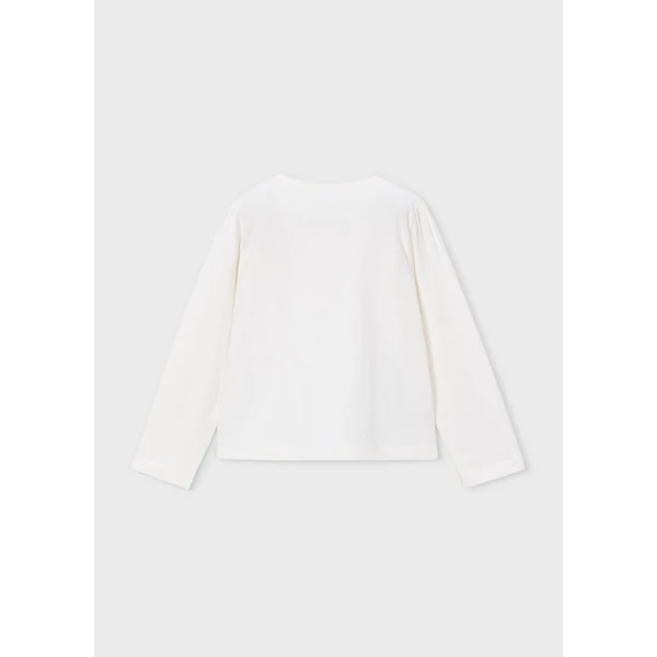 MAYORAL BLOUSE LONG SLEEVES FORMAL  ECRU-RED