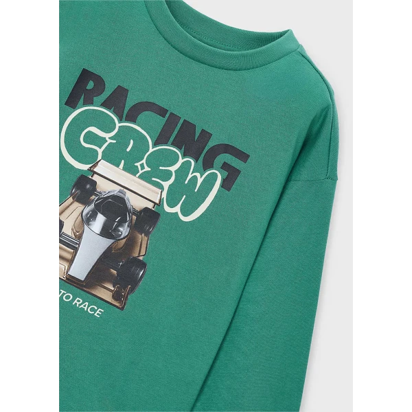 MAYORAL T-SHIRT ΜΑΚΡΥΜΑΝΙΚΟ RACING ΠΡΑΣΙΝΟ