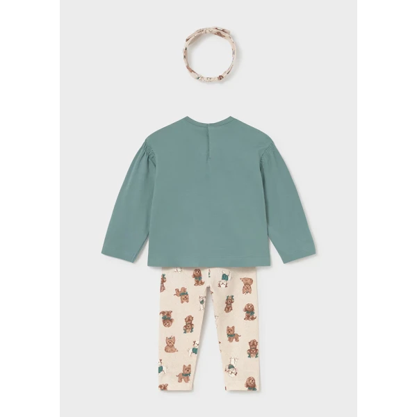 MAYORAL LEGGINGS SET WITH RIBBON BLUE