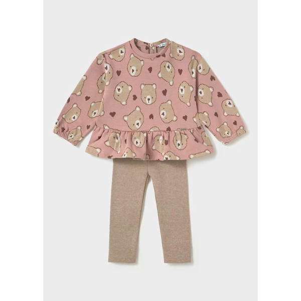 MAYORAL SET LEGGINGS AND BLOUSE PASTEL