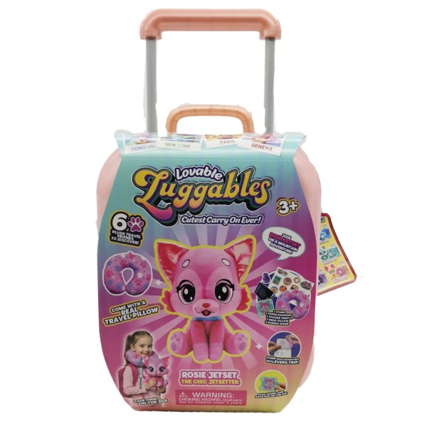 LOVABLE LUGGABLES ΒΑΛΙΤΣΑ ΜΕ ΛΟΥΤΡΙΝΟ ΚΑΙ ΜΑΞΙΛΑΡΑΚΙ ROSIE JETSET