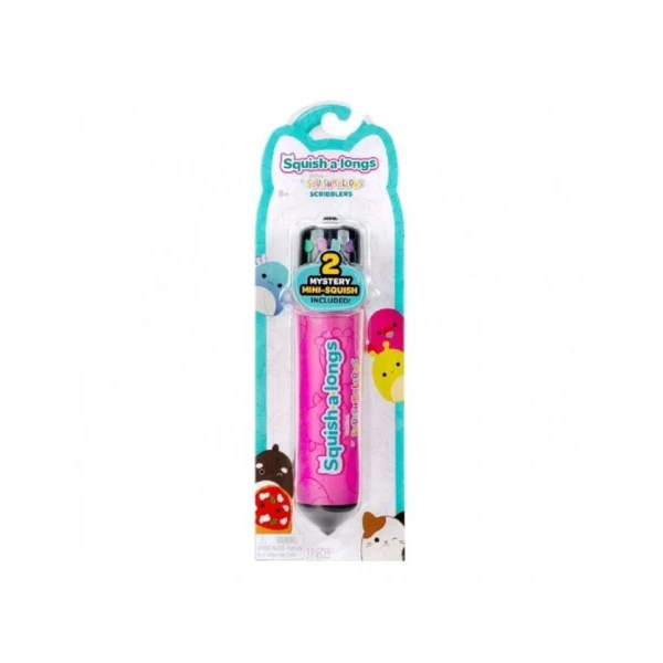 SQUISHMALLOWS SQUISH-A-LONGS SURPRISE PEN-CASE 4 PLACES WITH 2 FIGURES W6