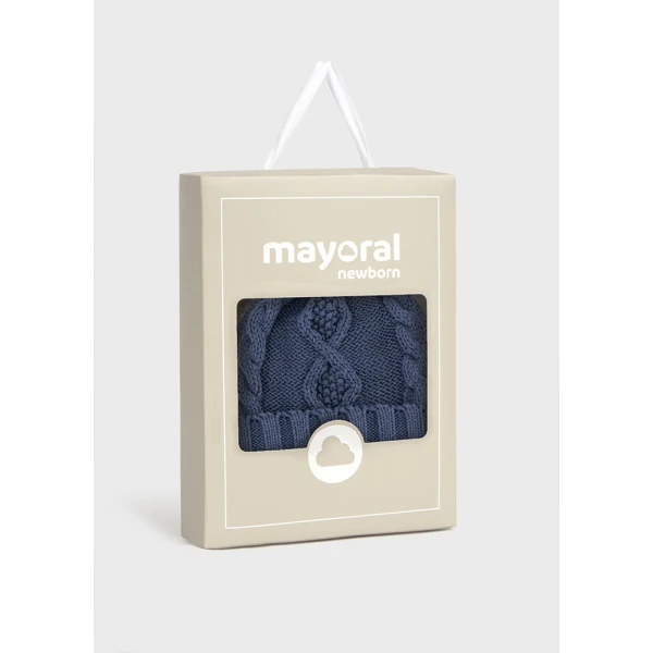 MAYORAL KNIT HAT AND GLOVES SET BLUEBERRY
