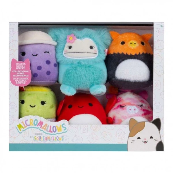 MICROMALLOWS - SET 6 PLUSH 6cm SQUISHMALLOWS W2