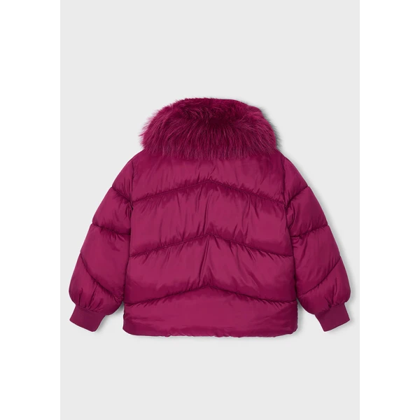 MAYORAL JACKET COLLAR FUR RASPBERRY