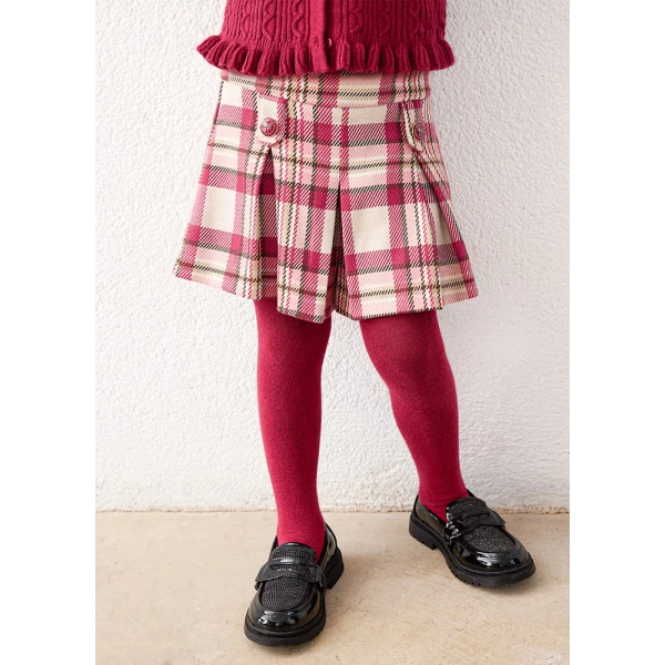 MAYORAL BERMUDA SHORTS CHECK RASPBERRY