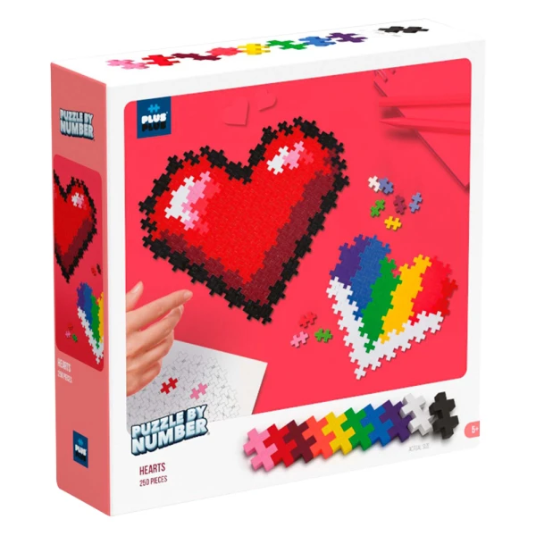 PLUS PLUS PUZZLE BY NUMBER ΚΑΡΔΙΕΣ 250 τεμ.