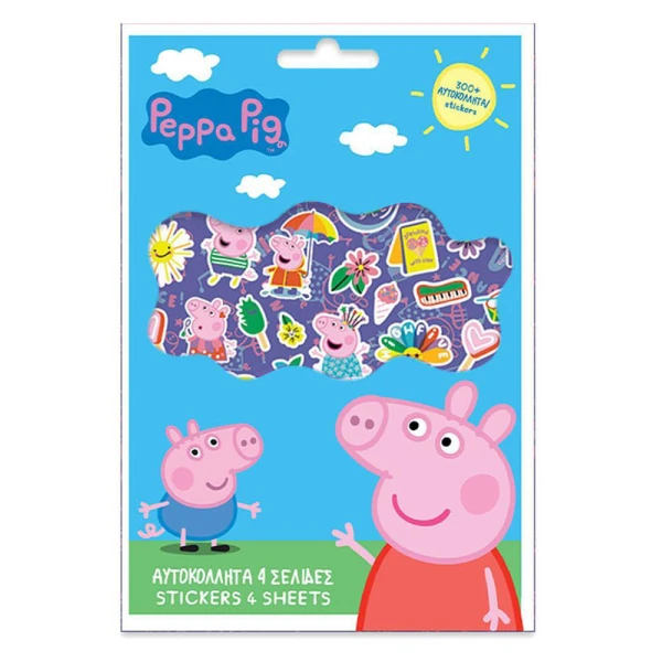 BLOCK WITH STICKERS 300 pcs 14.5X21.5 cm PEPPA PIG