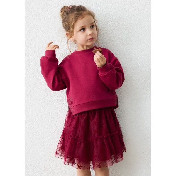 MAYORAL SET SKIRT TULLE RASPBERRY