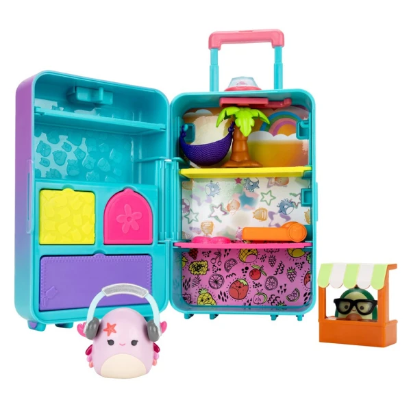 SQUISH-A-LONGS HANDBAG PLAYSET 2PCS. WITH FIGURES & ACCESSORIES