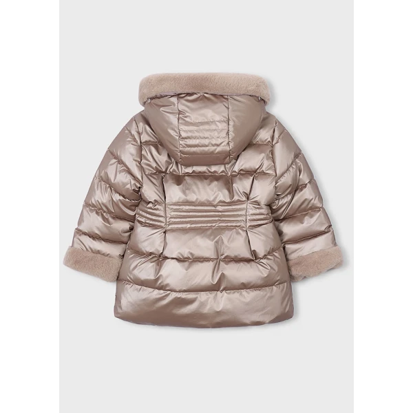 MAYORAL JACKET METALLIC FUR BROWN BRIGHT