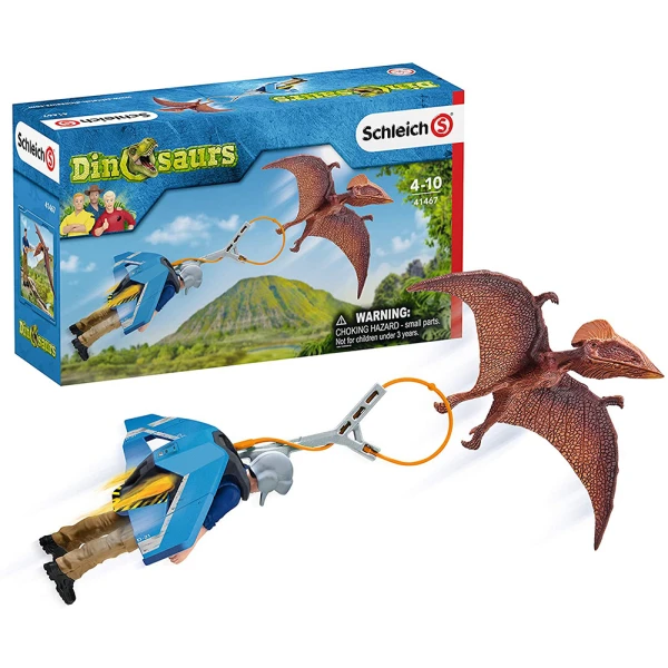 ΜΙΝΙΑΤΟΥΡΕΣ SCHLEICH ΚΥΝΗΓΙ ΔΕΙΝΟΣΑΥΡΩΝ ΜΕ JETPACK