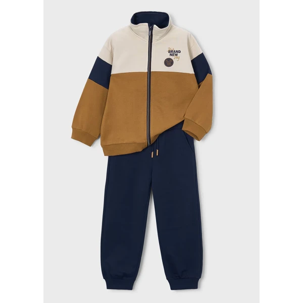 MAYORAL TRACKSUIT JACKET HOODLESS CLAY